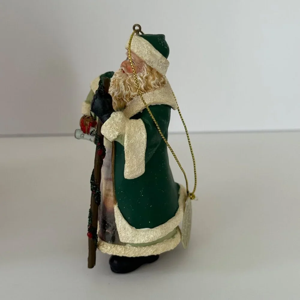 Bradford Editions Joyous Friendships At Christmas Santa Ornament Hand-Painted Co